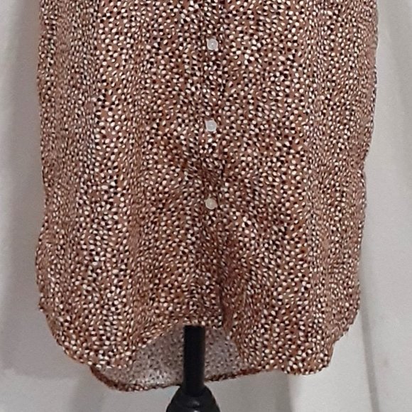 Tahari Linen Dress Women Size XS Button Front Collar High Low - Picture 2 of 5